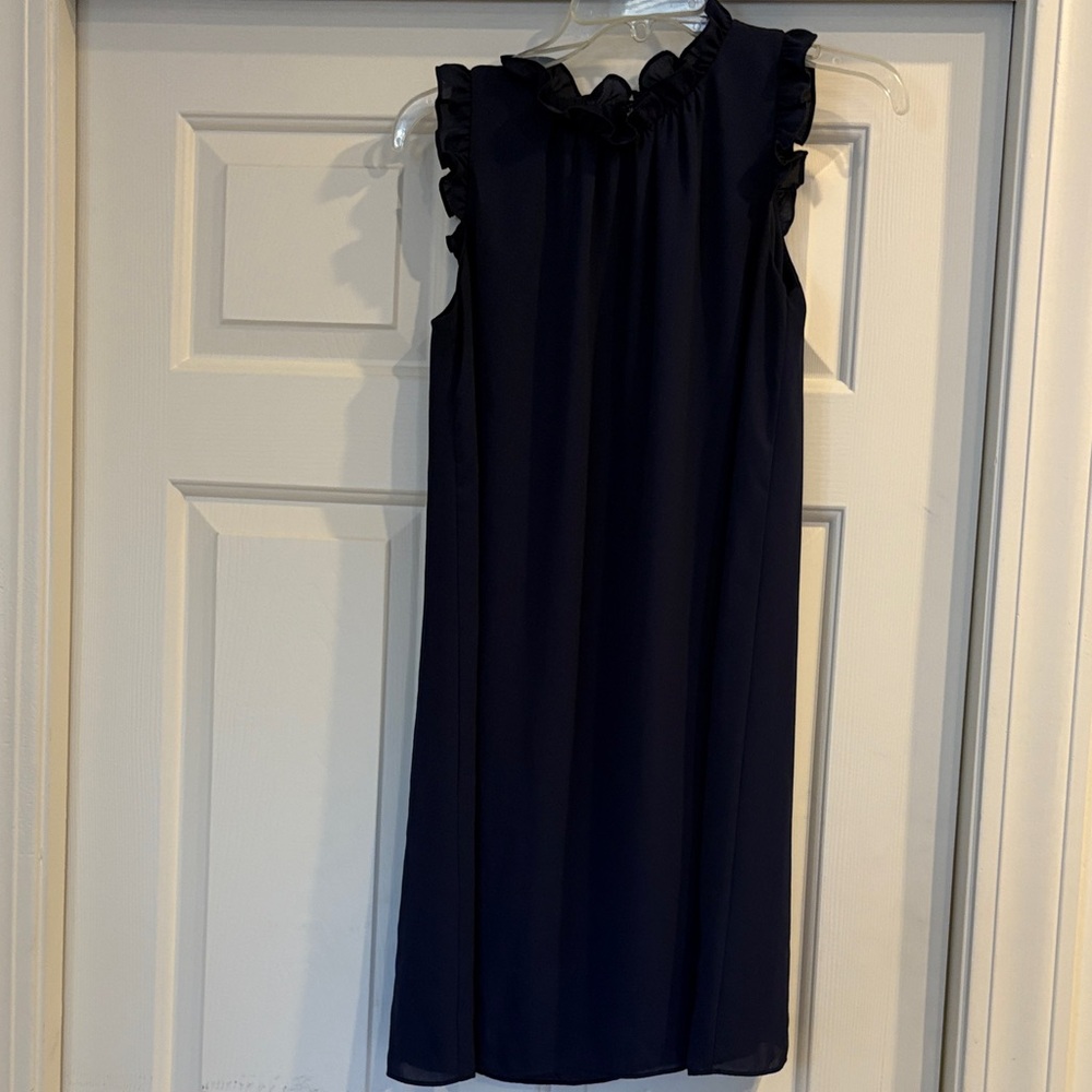 Lilly Pulitzer Navy Ruffle Neck Dress